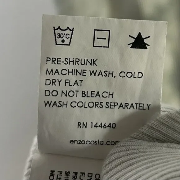 Enza Costa Silk Blend Ribbed Tank Midi Dress in Vapor Ionic Gray Sz L Tie Dye - Picture 13 of 14